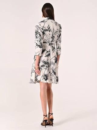 Chemisier stampa Floreale Black & White