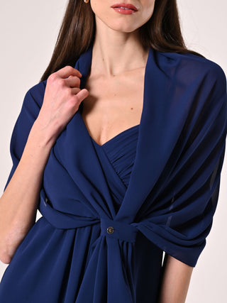 Stola in Georgette Blu