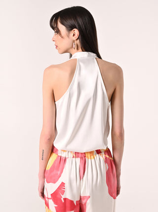 White Satin Top