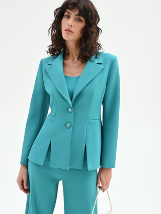 Emerald Green Studio Jacket with Jewel Buttons Rinascimento Emerald Green Studio Jacket with Jewel Buttons Rinascimento