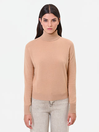 Camel Beige Turtleneck Sweater