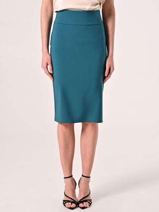 Peacock Green Skirt in Technical Fabric