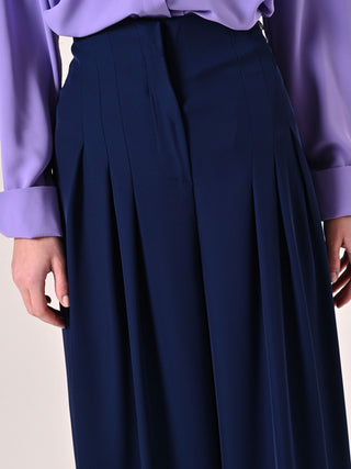 Pantaloni Palazzo Blu Navy