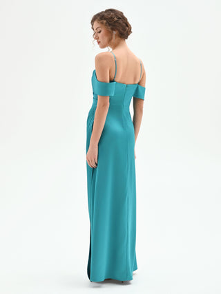 Draped Bodice Emerald Green Gown