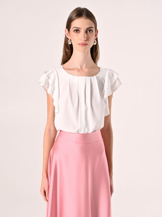 Blouse with Cap Sleeves