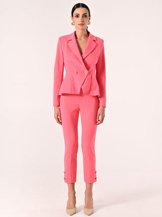 Pink Camelia Jacket in Scuba Crepe