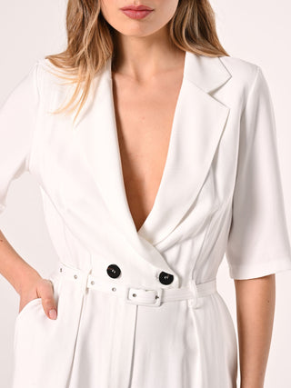 White Viscose Playsuit
