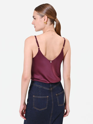 Burgundy Red Satin Camisole