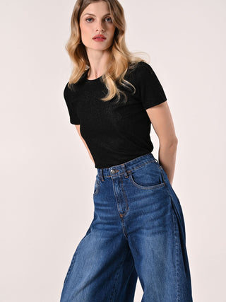 Black Lurex T-shirt