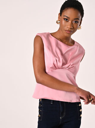 Powder Pink Satin Top