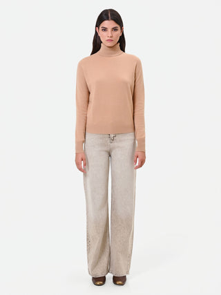 Camel Beige Turtleneck Sweater