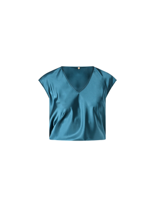 Blusa in Raso Verde Reale