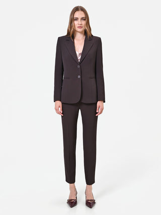 Giacca blazer avvitata marrone moro