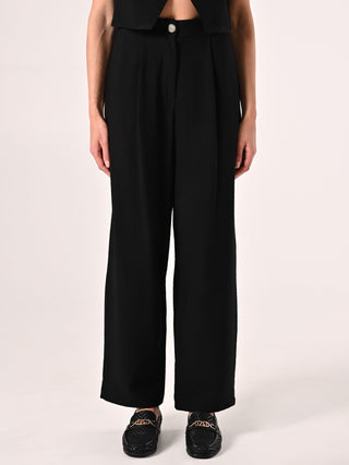 Black Pleated Trousers