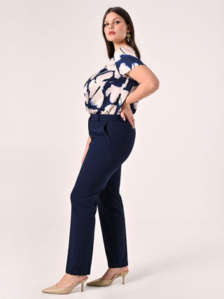 Pantaloni Curvy Blu