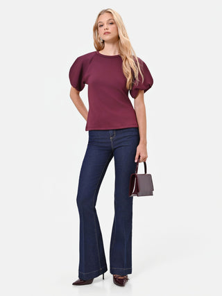 High-Waisted Blue Flared Jeans