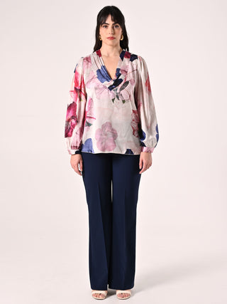 Curvy Floral-print Blouse
