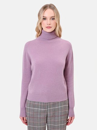 Maglia dolcevita lilla polveroso