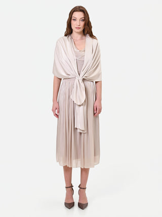 Étole beige clair en satin