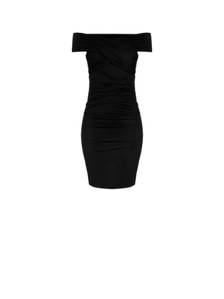 Robe noire drapée