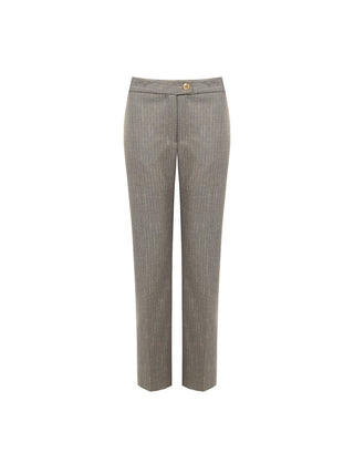 Pantalone gessato grigio chiaro