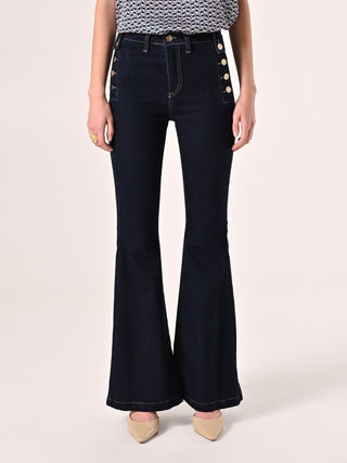 Flared Jeans with Buttons