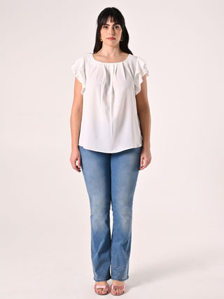 Curvy White Blouse