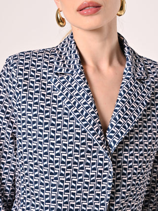Geometric-print Jacket
