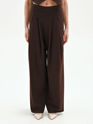 Dark Brown Palazzo Trousers