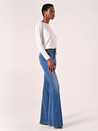 Light Wash Flared Jeans
