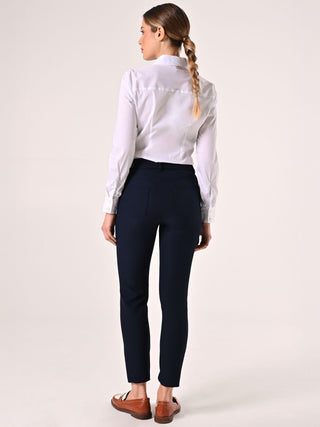 Blue Trousers with Nautical Buttons