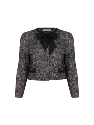 Curvy Black Bouclé Jacket