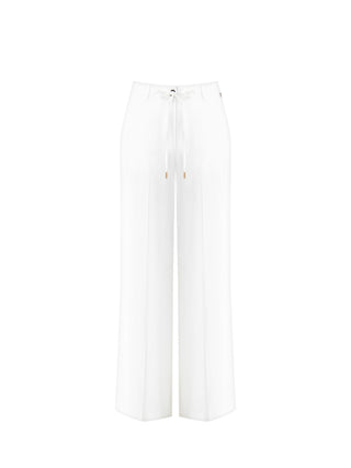 Loose Trousers in White Viscose