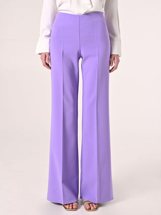 Palazzo Trousers in Purple Technical Fabric