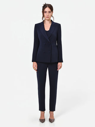 Giacca Studio doppiopetto gessata blu navy