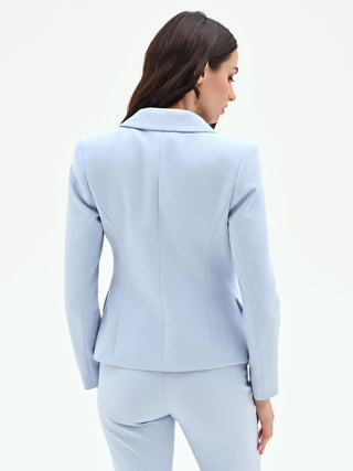 Sky Blue Peak Lapel Blazer