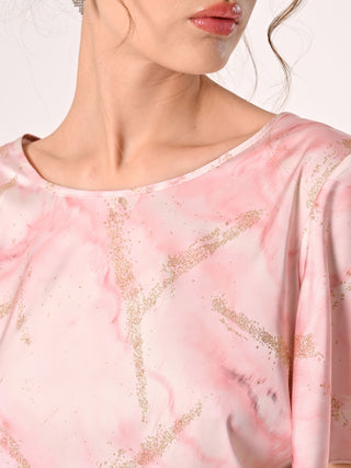 Blusa Marmorizzata Rosa