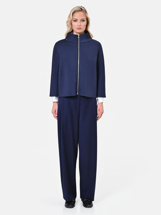 Cappa corta blu in scuba soft