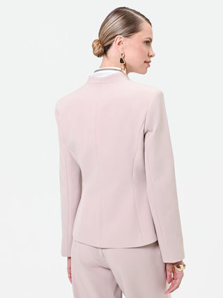 Jacke in Taupe-Beige mit Kettendetail