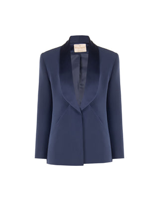 Veste bleu marine à col châle