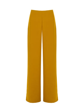 Fluid Olive Green Palazzo Trousers