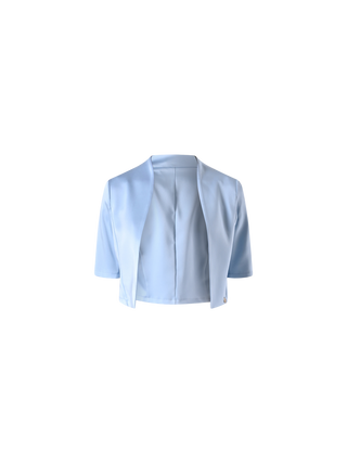 Light Blue Shrug in Structured Satin