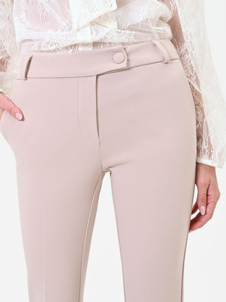 Pantalone skinny tortora beige