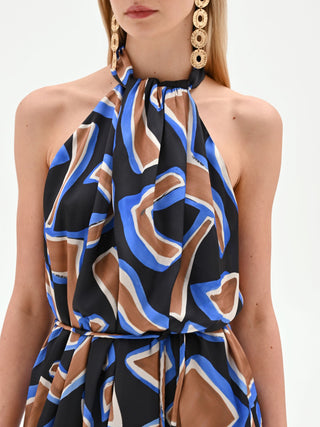 Graphic Print Maxi Dress