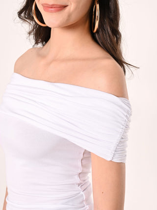 Top off-the-Shoulders Bianco