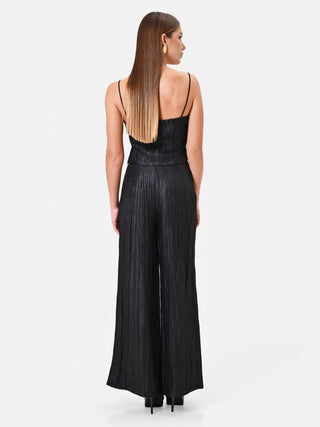 Black Crinkled Palazzo Trousers