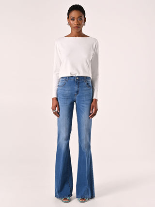 Light Wash Flared Jeans