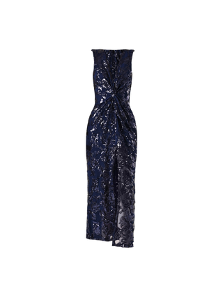 Abito Lungo Paillettes Blu