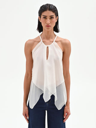 Cream Halterneck Top