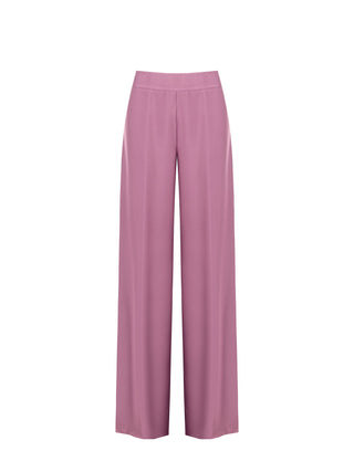 Pantalone palazzo rosa antico in raso